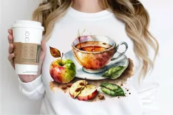 Watercolor Cinnamon Apple Tea PNG Clipart Product Image 2