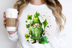 Watercolor St. Patricks Happy Green Gnome PNG Clipart Product Image 2