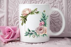 Watercolor Pink Peony Frames PNG Clipart Product Image 2