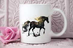 Watercolor Night Unicorn PNG Clipart Product Image 2