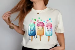 Watercolor Cute Ice Cream PNG Clipart Product Image 2