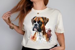 Watercolor Cute Boxer PNG Clipart Product Image 2