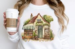 Watercolor Whimsical Village Shop PNG Clipart Product Image 2