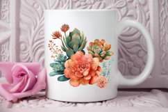 Watercolor Boho Succulents PNG Clipart Product Image 2