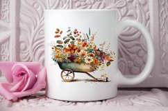 Watercolor Floral Wheelbarrows PNG Clipart Product Image 2