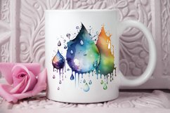 Watercolor Water Droplet PNG Clipart Product Image 2