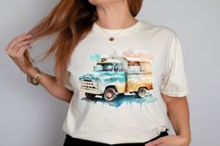 Watercolor Beach Truck PNG Clipart Product Image 2