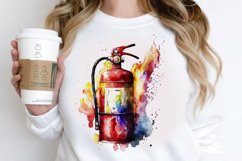 Watercolor Fire Extinguisher PNG Clipart Product Image 2
