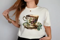Watercolor Vintage Coffee Cup PNG Clipart Product Image 2