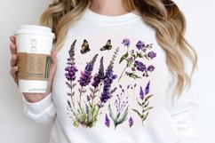 Watercolor Lavender Garden PNG Clipart Product Image 2