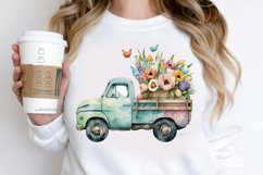 Watercolor Easter Truck PNG Clipart Product Image 2