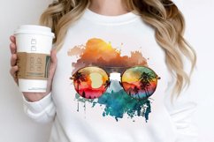 Watercolor Vintage Sunglasses Sunset PNG Clipart Product Image 2