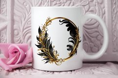 Watercolor Black and Gold Antique PNG Clipart Product Image 2