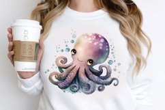 Watercolor Cute Octopus PNG Clipart Product Image 2