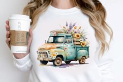 Watercolor Easter Truck PNG Clipart Product Image 2