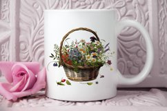 Basket of Wildflowers PNG Clipart Product Image 2