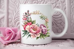 Watercolor Pink Peony Frames PNG Clipart Product Image 2