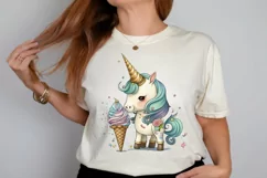 Watercolor Magical Unicorn PNG Clipart Product Image 2