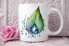 Watercolor Water Droplet PNG Clipart Product Image 2