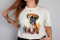 Watercolor Cute Boxer PNG Clipart Product Image 2