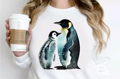 Mom and Baby Penguin PNG Clipart Product Image 2