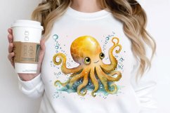 Watercolor Cute Octopus PNG Clipart Product Image 2