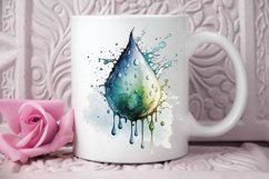 Watercolor Water Droplet PNG Clipart Product Image 2