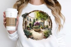 Watercolor Courtyard PNG Clipart Product Image 2