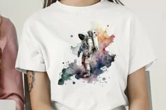 Watercolor Astronaut Planet PNG Clipart Product Image 2