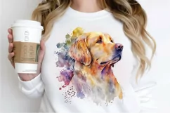 Watercolor Golden Retriever PNG Clipart Product Image 2