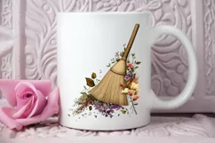 Watercolor Floral Brooms PNG Clipart Product Image 2