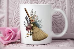 Watercolor Floral Brooms PNG Clipart Product Image 2