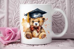 Watercolor Graduate Teddy Bear PNG Clipart Product Image 2