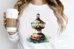 Watercolor Nautical Buoy PNG Clipart Product Image 2