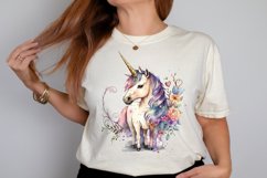 Watercolor Magical Unicorn PNG Clipart Product Image 2