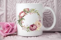 Watercolor Pink Peony Frames PNG Clipart Product Image 2