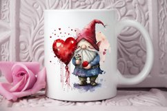 Watercolor valentine Gnome PNG Clipart Product Image 2