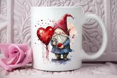 Watercolor valentine Gnome PNG Clipart Product Image 2