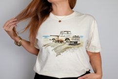 Watercolor Beach Truck PNG Clipart Product Image 2