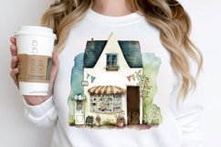 Watercolor Whimsical Village Shop PNG Clipart Product Image 2