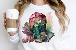 Watercolor Raw Tourmaline Crystal PNG Clipart Product Image 2