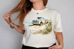Watercolor Beach Truck PNG Clipart Product Image 2