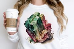 Watercolor Raw Tourmaline Crystal PNG Clipart Product Image 2