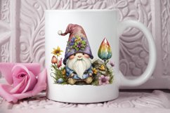 Watercolor easter bunny Gnome PNG Clipart Product Image 2