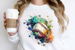 Watercolor Baseball PNG Clipart Product Image 2