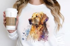 Watercolor Golden Retriever PNG Clipart Product Image 2