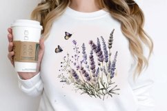 Watercolor Lavender Garden PNG Clipart Product Image 2