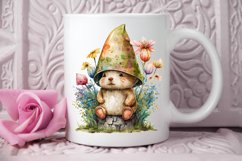Watercolor easter bunny Gnome PNG Clipart Product Image 2
