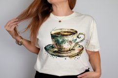Watercolor Vintage Coffee Cup PNG Clipart Product Image 2