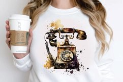 Watercolor Antique Telephone PNG Clipart Product Image 2